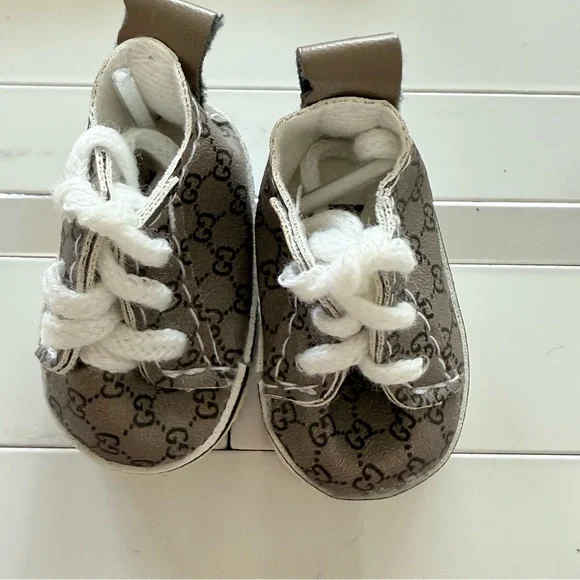 Labubu shoes GG Brown Monogram Sneakers for Pop marts Labubu doll. New - Picture 1 of 3